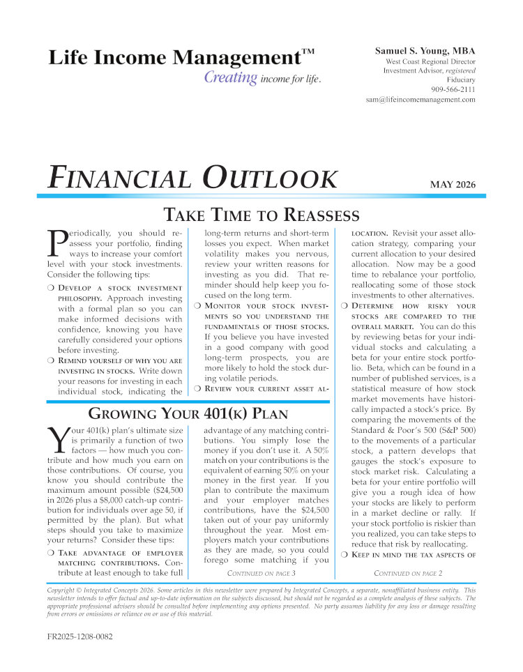 Life Income Management Financial Outlook Newsletter May 2026