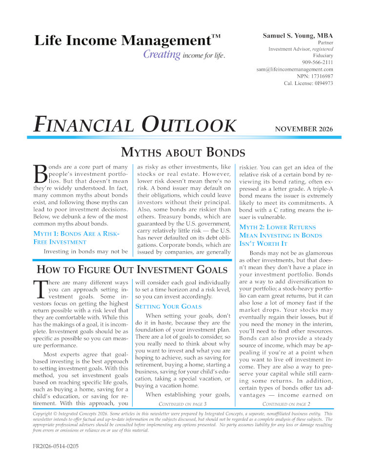 Life Income Management Financial Outlook Newsletter November 2026